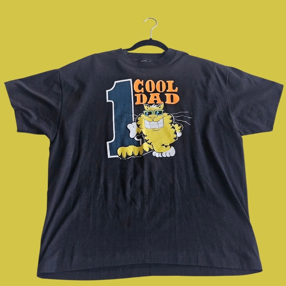Vintage “Number 1 Cool Dad” T-Shirt  Single Stitch, Made in USA (XXL) - Picture 1 of 5